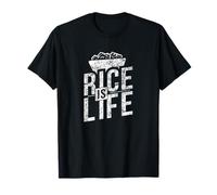 Filipino Swag Universe - Filipino Gifts - Rice Is Life T-Shirt - Black - Small - Unisex - Short Sleeve - Crew Neck - Classic Fit - Lightweight - Imported