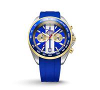 FILIPPO LORETI | NHRA 75 - Mens Watches, Chronograph Watches for Men, Blue White Dial, Blue Bezel, Blue Rubber Strap
