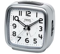 Filius Analog Quartz Standard Alarm Clock 0607-19 Silver/Black