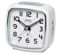Filius Analog Quartz Standard Alarm Clock White/Silver 0607-0