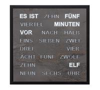 Filius Word Wall Clock Square Word Clock Anthracite 40 Cm 0402-4