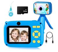FiliWel Kids Camera Toys, HD Digital Video Cameras for Boys Age 3-9, 2.4 Inch Display Selfie Camera with Ambient Light, Time Lapse Video Recorder with 32G SD Card
