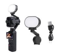 Fill Light for DJI OSMO Pocket 4P, Rechargeable Mini LED Auxiliary Beauty Lights with 3 Color Temperature (Up to 9900K) & Brightness Levels for DJI Osmo Pocket 4 Pro