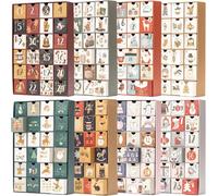 Fill Your Own Advent Calendar 24 Days Reusable 1-24 Empty Drawers for Christmas Countdown (Aztec)