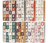 Fill Your Own Advent Calendar 24 Days Reusable 1-24 Empty Drawers for Christmas Countdown (Christmas Red)