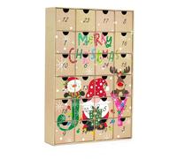 Fill Your Own Christmas Advent Calendar | Large Reusable 24-Drawer Advent Countdown Calendar for Kids - 38x26cm
