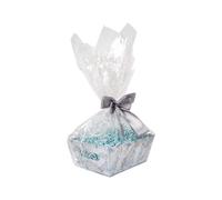 Fill Your Own Mini Gift Hamper Basket Set With Cellophane Wrap & Ribbon White & Blue
