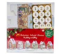 Fill Your Own Victorian Christmas House Advent Calendar | Deluxe Traditional Make Your Own Advent Calendar Boxes | Christmas House Hanging Decorations