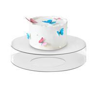 Fillable Acrylic Cake Stand - Hollow Cylinder Riser in the Centre, Transparent with Round Levels, Hidden Storage Space with Large Capacity | For Sweets Fairy Lights