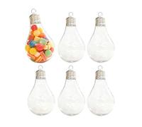 Fillable Christmas Light Bulbs - Large Opening Bulb Decorations, Candy Container Christmas Decorations, Festive Party Tableware, Hanging Decorative Bulbs | Suitable for Kaminsi