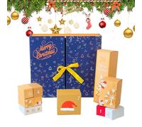 Fillable Countdown Boxes - 24-Day Christmas Countdown Box Fillable,Folding Containers Different Shapes Seasonal for Jewelry Chocolate Nougat Candy Small Toys Fondant