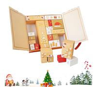 Fillable Countdown Boxes,24-Day Christmas Countdown Box Fillable | Winter Holiday Folding Container Different Shape for Chocolate Nougat Candy Small Toys