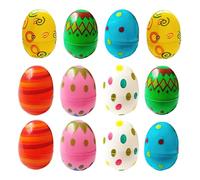 Fillable Easter Eggs - 12PCS Basket Toy Shells, Colorful Hollow Egg Party Favors, Basket Stuffers Assortment | Bright Plastc Eggs For Easter Egg Hunt, Friends And Community Celebration Activities