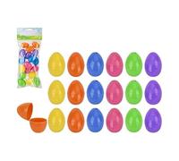 Fillable Easter Eggs - Plastic Empty Eggs for Egg Hunt & Party Decorations (18PK 4CM MULTI-COLOUR)