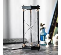 Fillable Hourglass Timer, Hexagon Wooden Frame Decorative Sand Timer (Empty Hourglass, Large Size)