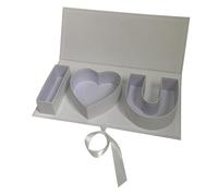 Fillable Letters Candy Wedding Backdrop Mom Empty Flower Gift Box Mother Day White 45.6x19.5x6.8 cm