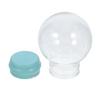 Fillable Snow Globe Glass Jar: DIY Craft Christmas Decorations with Clear Dome - 45mm Empty Jar Xmas Snowman Fillable Ornaments for Holiday Table Centerpiece Home Decor