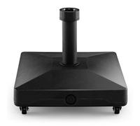 Fillable Umbrella Stand Base W/ Lockable Wheels (Black, 45cm x 45cm)