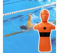 Fillable Water Rescue Training Manikin,Heavy-Duty Drowning Prevention Dummy for Lifeguard & Firefighter Drills, with 3 Rapid Drainage Holes for Pool, Beach Orange