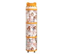 Filled Animal Storage - PP Pet Plush Tube, Big Clear Soft Toy Holder Container | Nursery Playroom , Nursery Decor, Cute Storage Solution for Plush and Sp