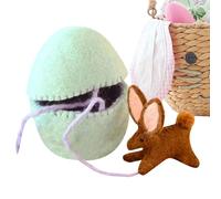 Filled Easter Eggs, Compact Easter Decor Stuffed Animal Doll, Felt Animal Toys For Teens, Compact Eggs Come Stuffed With Cute Felt Dolls, Designed Kids, Perfect For Shelves