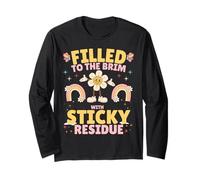 Filled to The Brim with Sticky Residue Retro Vintage Funny Long Sleeve T-Shirt