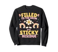 Filled To The Brim With Sticky Residue Retro Vintage Funny Sweatshirt