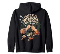 Filled with Wisdom, Knowledge, and Skill. Exodus 31:3-5 Zip Hoodie