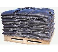 Filled Woven Polypropylene Sandbags - Flood Defence, Ground Stabilisation & Site Safety - LC Packaging UK Ltd (40, Black Heavy-Duty)