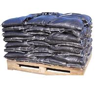 Filled Woven Polypropylene Sandbags - Flood Defence, Ground Stabilisation & Site Safety - LC Packaging UK Ltd (50, Black Heavy-Duty)