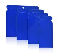 Filler Applicator Kit, 4 Piece Plastic Scraper Set, Multipurpose Filling and Scraping Knife Set, Lightweight, Reusable, Putty Scraper for Smoothing Surfaces, Skimming, Trowel
