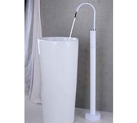 Filler Brass Handle Pedestal Basin Mixer Tap,Single Function Tub Faucet with 360 Degrees