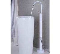 Filler,Pedestal Basin Mixer Tap,Single Function Tub Faucet with 360 Degrees Swivel Spout