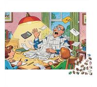 Filling Out A Tax Return Form Wooden Jigsaw Puzzle Waterproof 1000 Piece Puzzles for Adults Gifts Impossible Educational Games