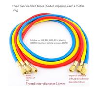 filling tube for car A/C systems compatible with R410, R22, and R134a, constructed from odorless rubber with explosion proof hole design (2 meters)