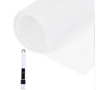 Fillis Fly Screens Windows, 150x500cm Window Screen Mesh Fiberglass Insect Mesh Fly Mosquito Net with Cleaning Brush Replacement Screen to Keep Bugs Out, White