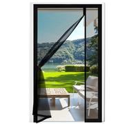 Fillis Magnetic Fly Screen for Doors 110x220cm, Side Opening Fiberglass Door Curtains Anti Mosquito Mesh with Full Frame Hook and Look, Keep Insects Out