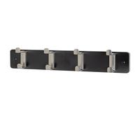fillmore metal wall hung coat rack with 4 hook in black