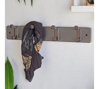 fillmore metal wall hung coat rack with 4 hook in gunmetal