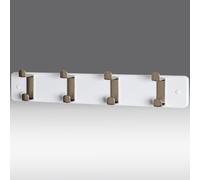 fillmore metal wall hung coat rack with 4 hook in white