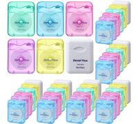 FillTouch 36 Pack Mini Dental Floss Bulk Mint Flavored 50m Each Travel Dental Floss Oral Care for Teeth and Gum Protection(Colorful)