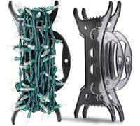 Filltown 2 Pack Cable Tidy Carrier, Christmas Lights Extension Lead Winder, Multi-Functional Holiday Light Organiser, Christmas Lights Storage Reel Tangle-Free Holder, Extension Cords, Black