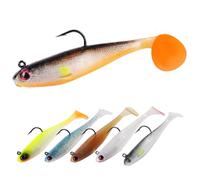 Filltown 6PCS Pre-Rigged Fishing Lures Set, Sea Fishing Lures, 6.5cm and 6g Soft Plastic Lures for Bass, Pike and Seabass with Hooks Artificial Lures for Saltwater and Freshwater Fishing Tackle