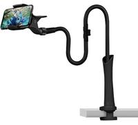 Filltown Gooseneck Phone Holder, Phone Stand for Bed, 360 Degree Adjustable Bed Phone Stand on Desk Bedframe, Sturdy Bendable Mobile Phone Holder Compatible with All Kinds of Cell Phones，Black