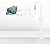 Filltown Gooseneck Phone Holder, Phone Stand for Bed, 360 Degree Adjustable Bed Phone Stand on Desk Bedframe, Sturdy Bendable Mobile Phone Holder Compatible with All Kinds of Cell Phones，White