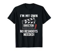 Film Buffs Clapperboard Quote No Reshoots Graphic T-Shirt