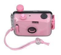 Film Camera, 35mm Reusable Film Camera, Waterproof Case, for Snorkeling, Lightweight, Easy to Use, Shutter Speed 1 100s F 9 28MM Lens (Light Pink)