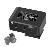 Film Camera Light Meter, 30°FOV High Precision Ambient Light Digital Exposure Meter with Cold & Hot Shoe Mount, OLED Display, ISO Aperture Shutter Adjustable, for Outdoor Photography(Black)