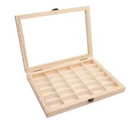 Film Cassette Display Case, 30 Slots Solid Wood Film Case, Dust Proof, Storage Box for 135mm Films and Others