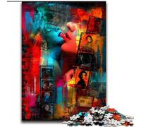 Film Collage 1000 Piece Jigsaw Puzzles, Stress Reliever Staycation Kill Time with Matching Poster And Trivia Sheet (50x75cm)